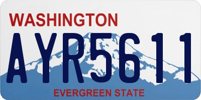 WA license plate AYR5611