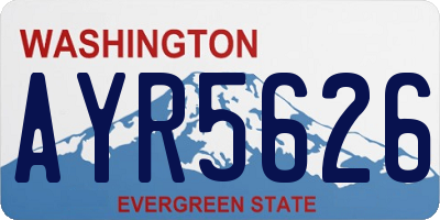 WA license plate AYR5626