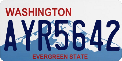 WA license plate AYR5642