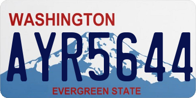 WA license plate AYR5644