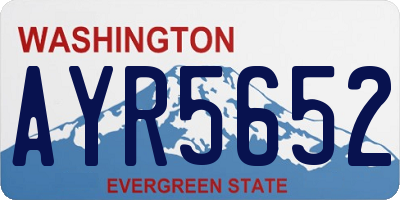 WA license plate AYR5652