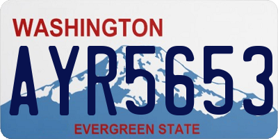 WA license plate AYR5653