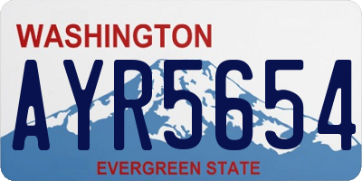 WA license plate AYR5654