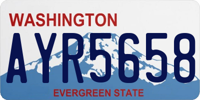 WA license plate AYR5658