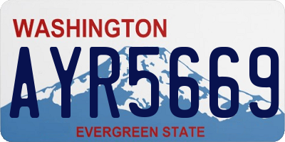 WA license plate AYR5669