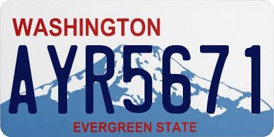 WA license plate AYR5671