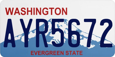 WA license plate AYR5672