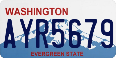 WA license plate AYR5679