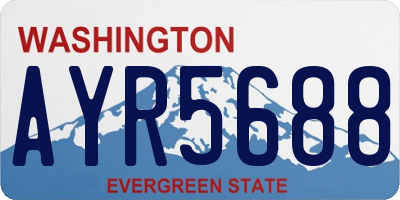 WA license plate AYR5688