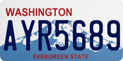 WA license plate AYR5689