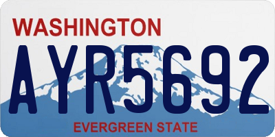 WA license plate AYR5692