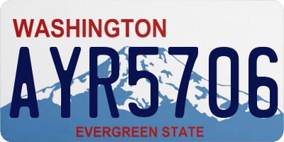 WA license plate AYR5706