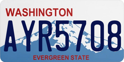 WA license plate AYR5708