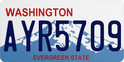 WA license plate AYR5709