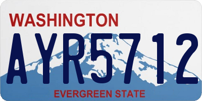 WA license plate AYR5712