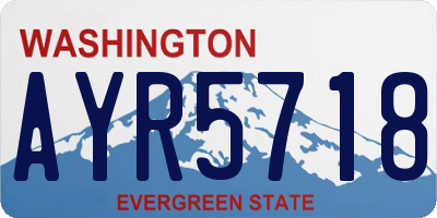 WA license plate AYR5718