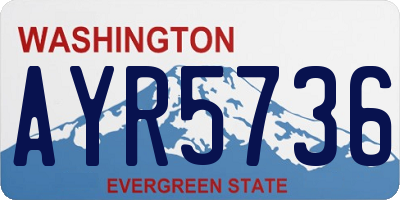 WA license plate AYR5736