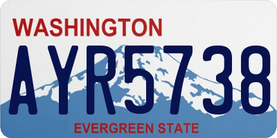 WA license plate AYR5738