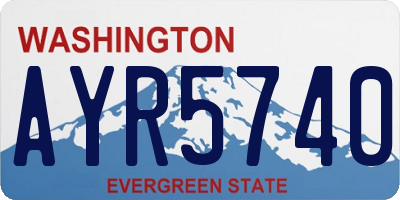 WA license plate AYR5740