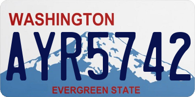 WA license plate AYR5742