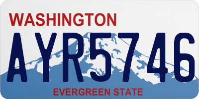 WA license plate AYR5746
