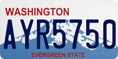 WA license plate AYR5750