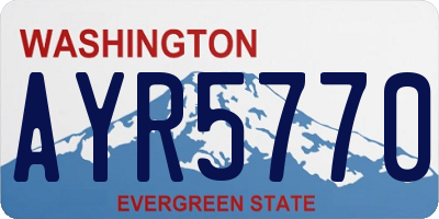 WA license plate AYR5770