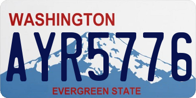 WA license plate AYR5776