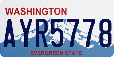 WA license plate AYR5778