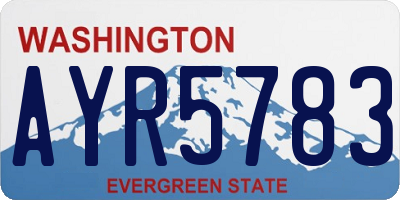 WA license plate AYR5783