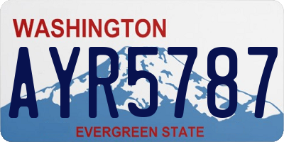 WA license plate AYR5787