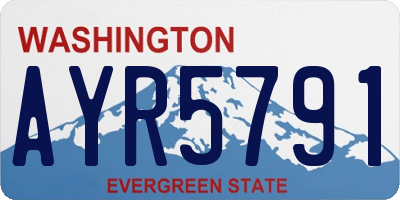 WA license plate AYR5791