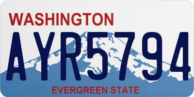 WA license plate AYR5794