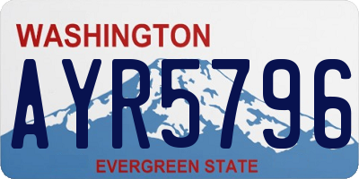 WA license plate AYR5796