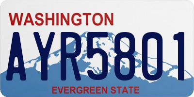 WA license plate AYR5801