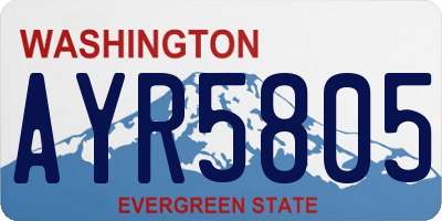 WA license plate AYR5805