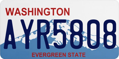 WA license plate AYR5808