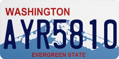 WA license plate AYR5810