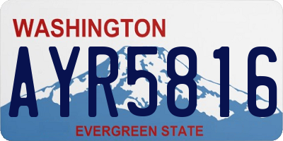 WA license plate AYR5816