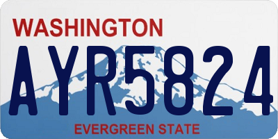 WA license plate AYR5824