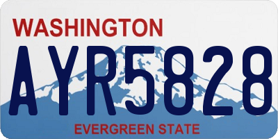 WA license plate AYR5828
