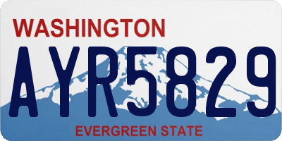 WA license plate AYR5829