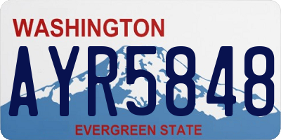 WA license plate AYR5848