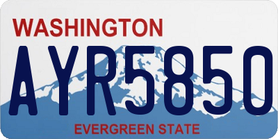 WA license plate AYR5850