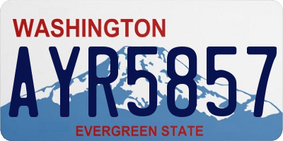WA license plate AYR5857