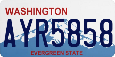WA license plate AYR5858