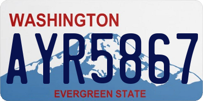 WA license plate AYR5867