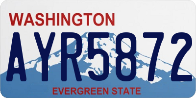 WA license plate AYR5872