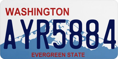 WA license plate AYR5884