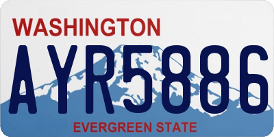 WA license plate AYR5886